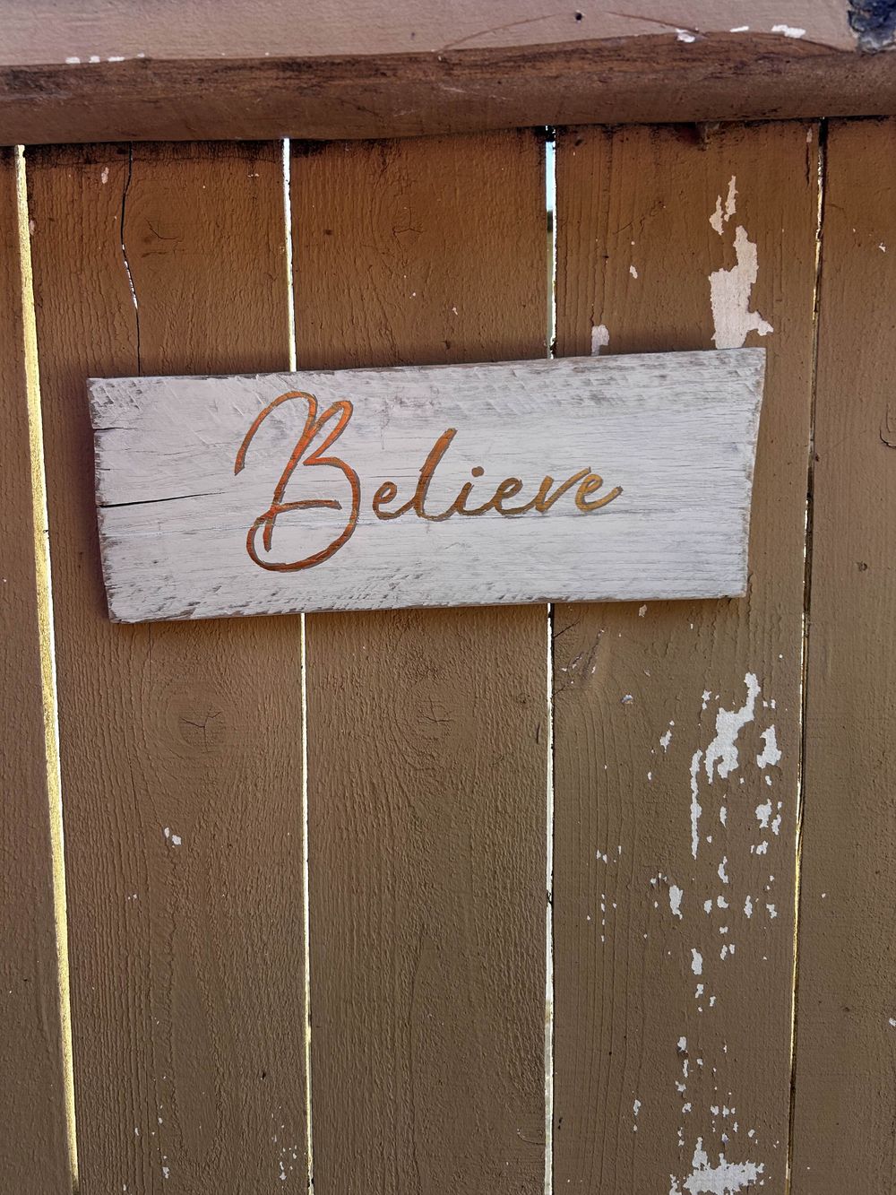 Believe Decorative Holiday Sign 