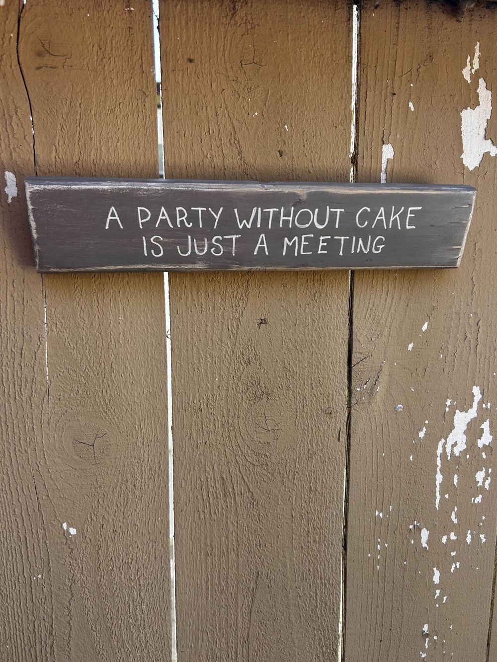 A Party Without Cake Kitchen sign 